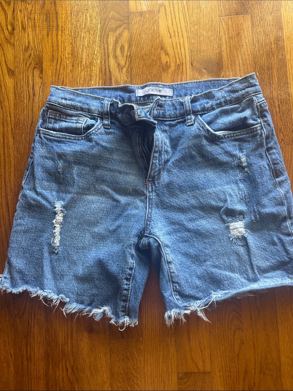 Joe's Jeans Light Blue Distressed Denim Shorts
